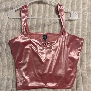 Wild Fable Metallic Pink Crop Top